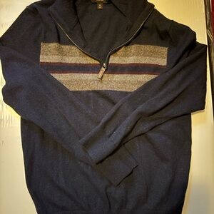 Banana Republic Men's Zip-Up Sweater in Navy and Gray